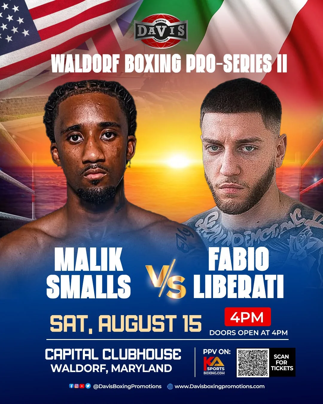 Unbeaten vs. Unbeaten: Malik Smalls and Fabio Liberati Set for Waldorf Showdown